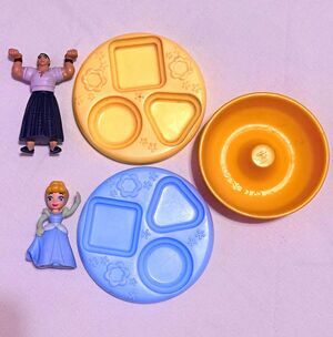 Disney Cinderella Figurines with Plates and Bowl - Cinderella Movie Franchise